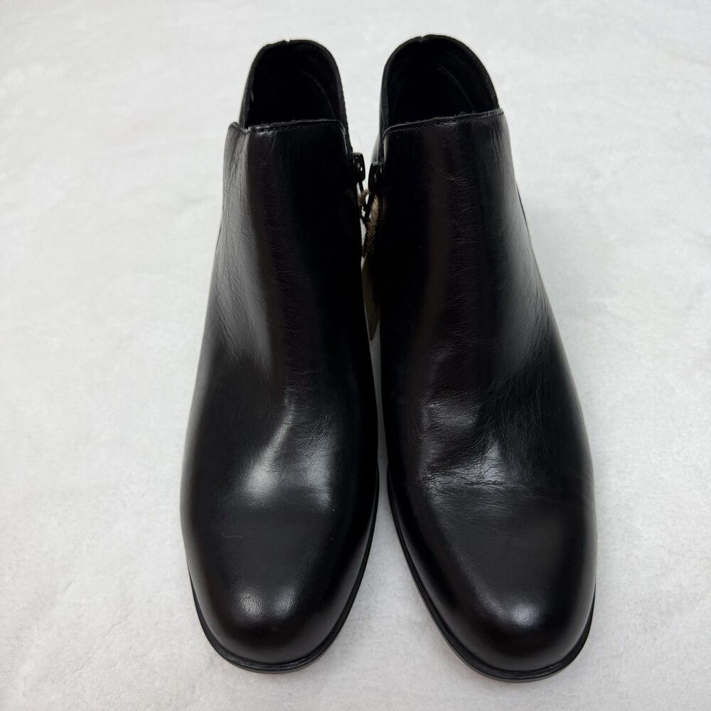 Born Boots Womens Size 10 Black Leather Kenzy Ankle Booties Side Zip Comfort - Picture 4 of 11